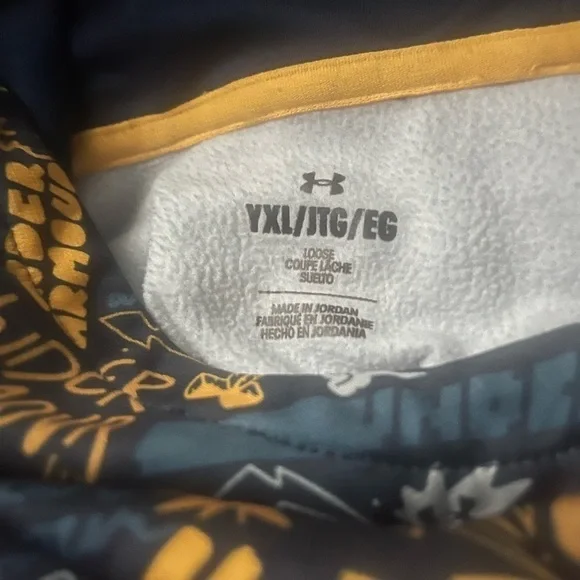 Under Armour graffiti hoodie sweatshirt youth size large - Picture 4 of 4